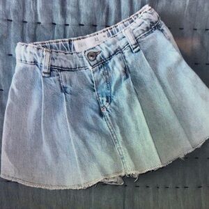 Light Blue Denim Skort for Kids